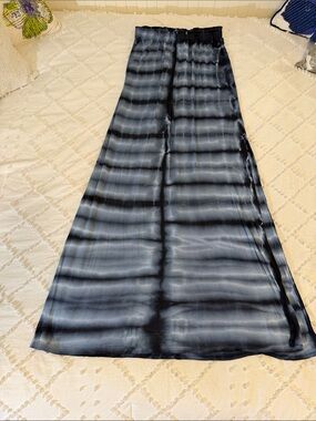 Go Couture Black and Gray Tie-Dye Maxi Skirt worn once